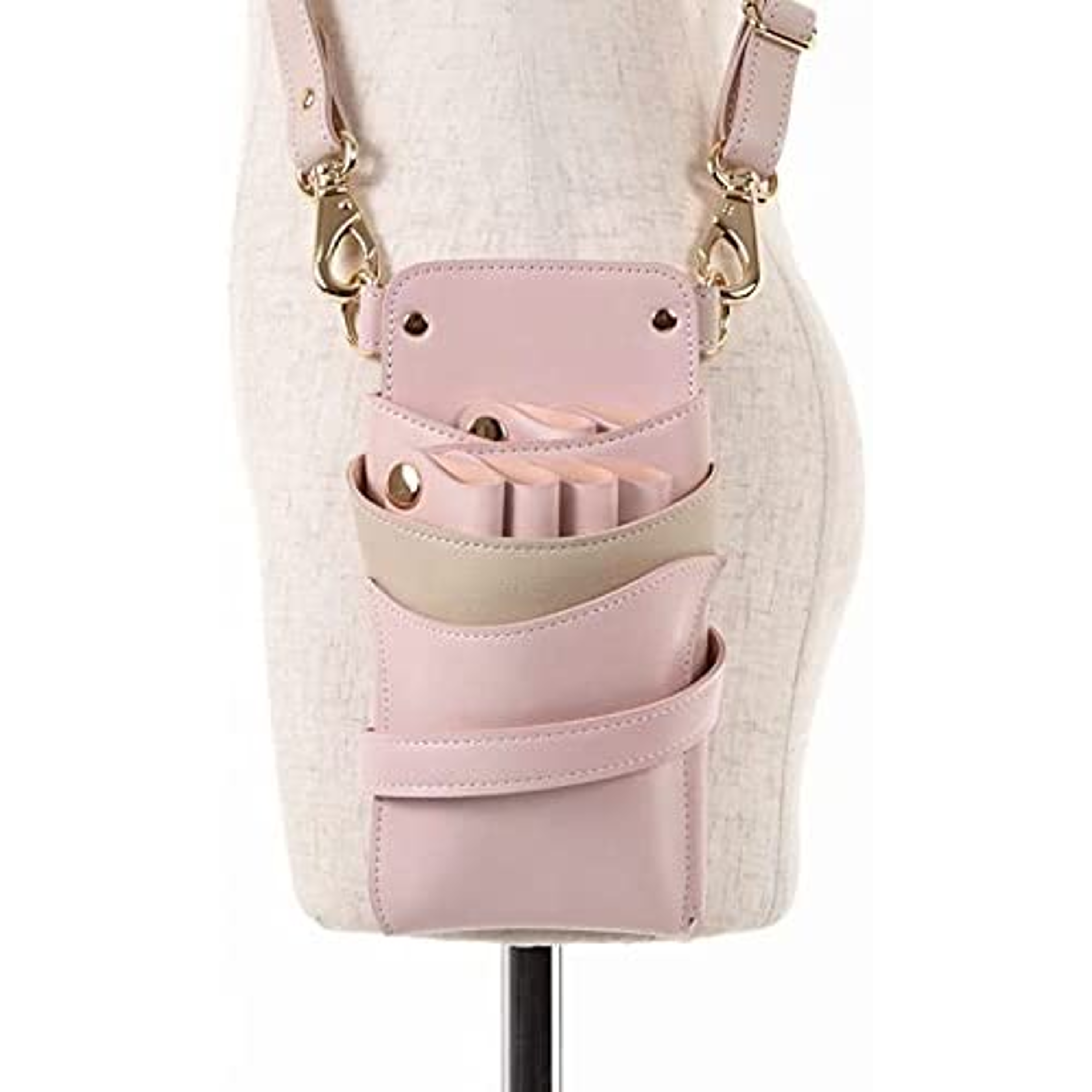 玄関先迄納品 ピンク チェーン付き シエーナ Style Luxury Deeds シザーケース 4 6丁入 ベージュ シザーバッグ Www 11thspace Com