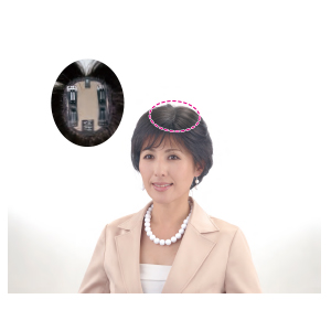 ワンタッチヘアピース 自然色