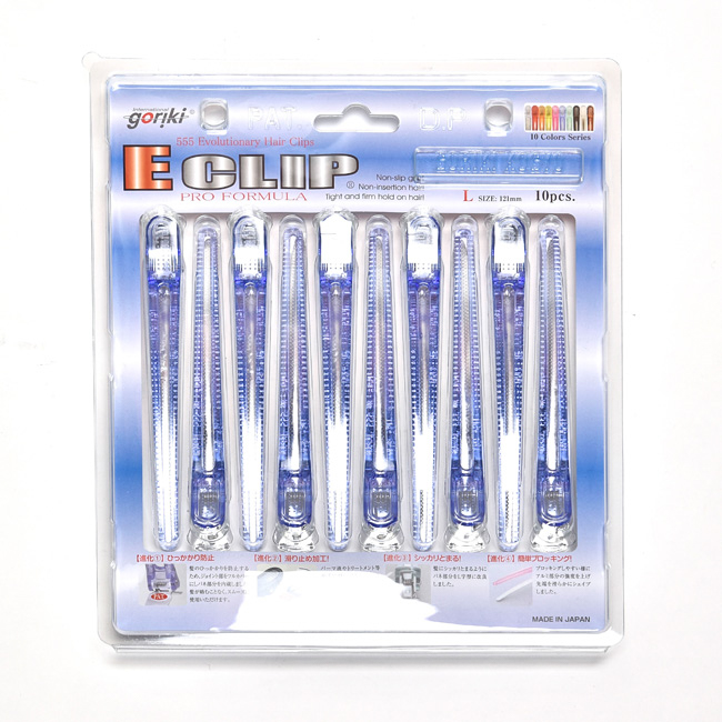 Eクリップ L クリアブルー 10本入