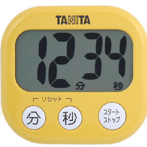 タニタ デジタルタイマー デカ見エ TD-384 イエロー